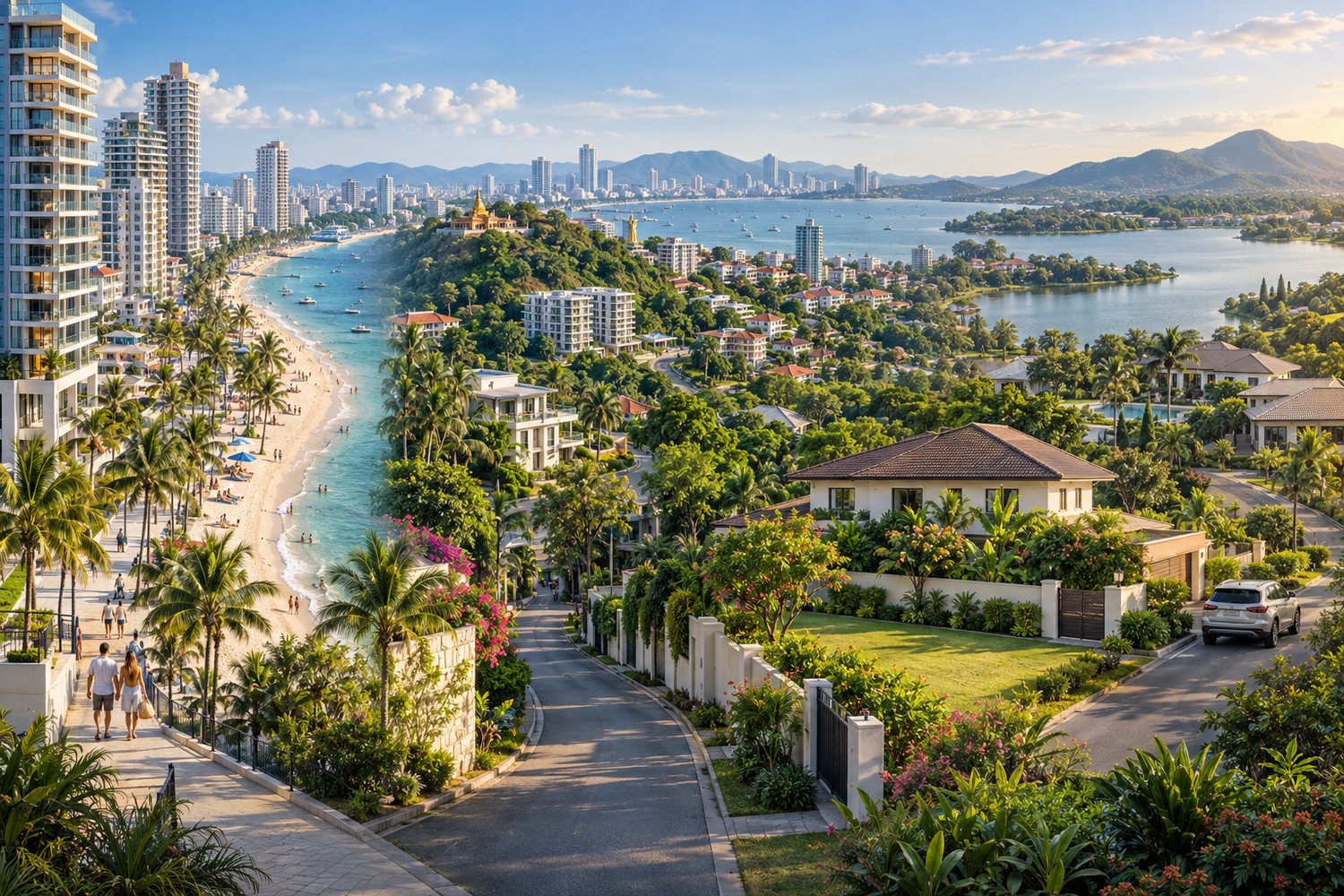 Where to live in Pattaya — coastline and villas