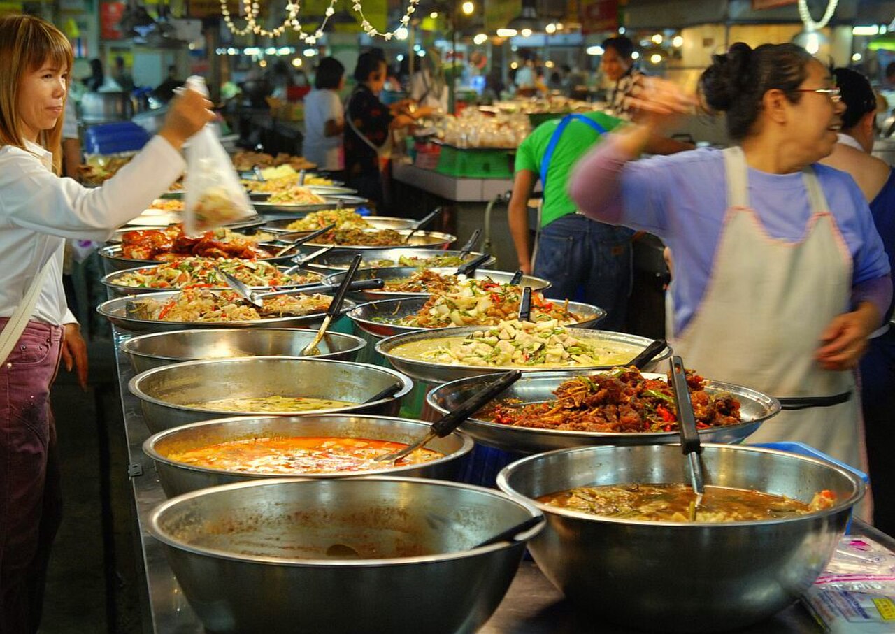 Thai street food market
